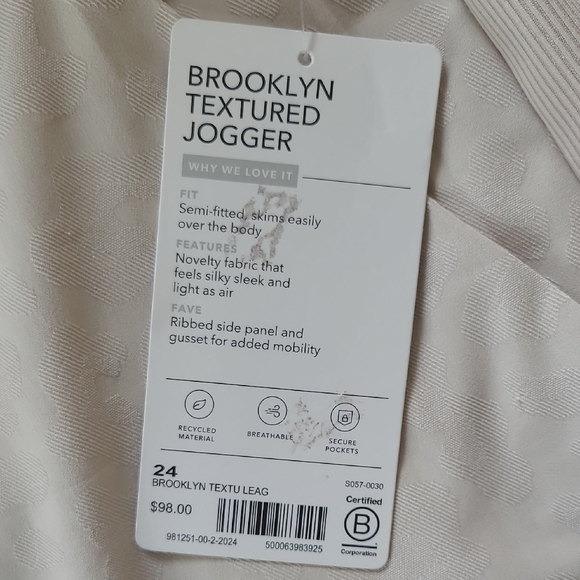 Athleta Brooklyn Textured Jogger in 'Abalone Grey' - Size 24 - Picture 8 of 12